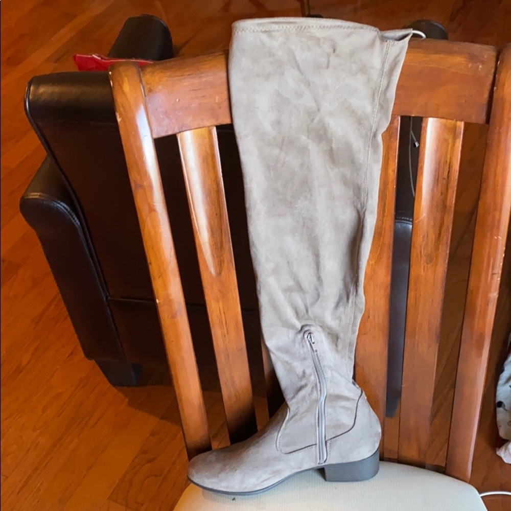 over the knee boots with a heel